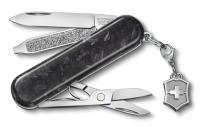 Нож-брелок Victorinox Classic Brilliant Carbon, 58 мм, 5 функций, черный/серебристый 0.6221.90 от прозводителя Victorinox