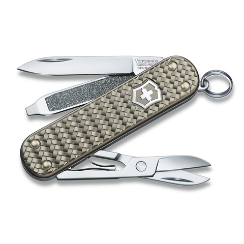 Нож-брелок Victorinox Classic SD Precious Alox, 58 мм, 5 функций, "Infinite Grey" (подар. упаковка) 0.6221.4031G от прозводителя Victorinox