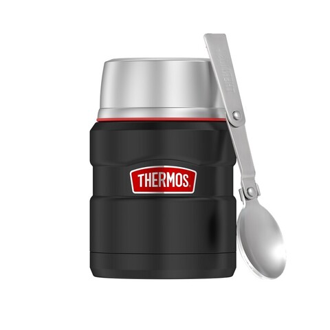Термос для еды Thermos SK3000 RCMB с ложкой (0,47 литра), черный 372826 от прозводителя Thermos