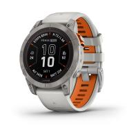 Garmin Fenix 7 Pro Sapphire Solar титановый серый с серо-оранжевым ремешком 010-02777-21 от прозводителя Garmin