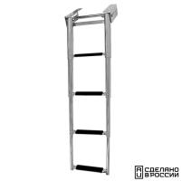 Трап телескопический выдвижной, 4 черных ступени (ширина 290 мм.) AISI 316 041106BT от прозводителя Техномарин