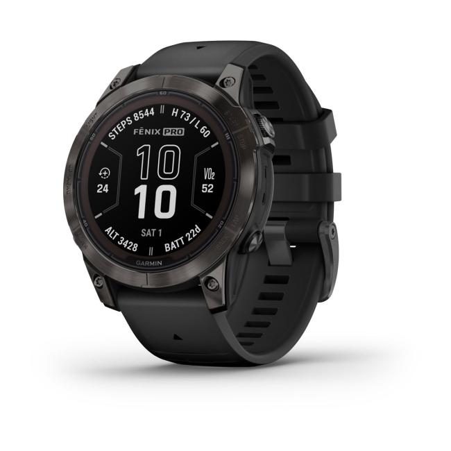 Garmin Fenix 7 Pro Sapphire Solar титановый угольно-серый DLC с черным ремешком 010-02777-11 от прозводителя Garmin