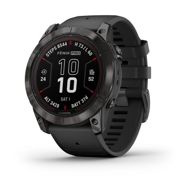 Garmin fenix 7X Pro Sapphire Solar Edition Титановый угольно-серый корпус с DLC-покрытием и черным ремешком 010-02778-11 от прозводителя Garmin
