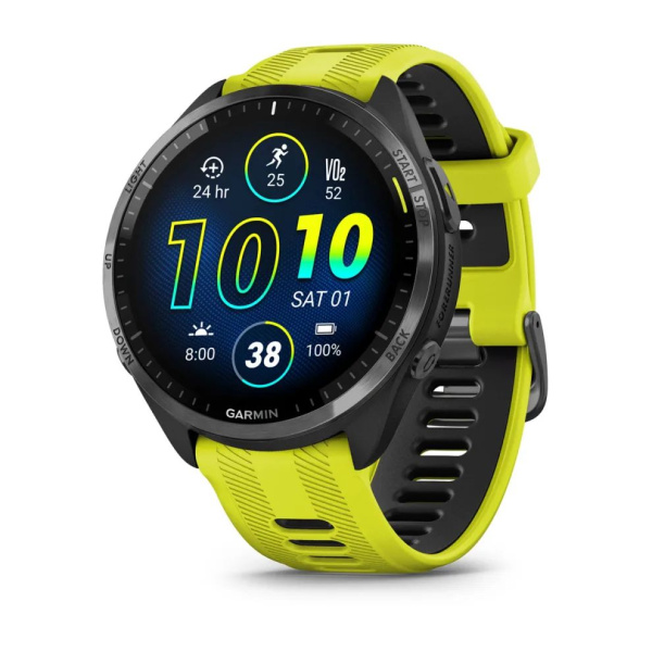 Garmin Forerunner 965 черные, темно-серый DLC титановый безель, с желто-черным ремешком 010-02809-12 от прозводителя Garmin