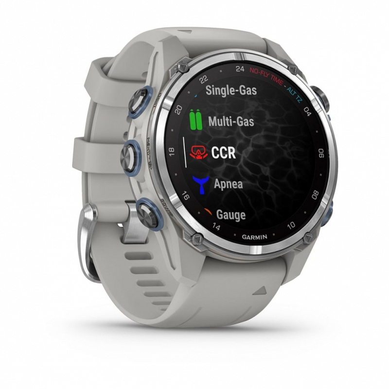 Garmin Descent Mk3 - 43 мм | steel/grey silicone band