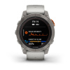 Garmin Fenix 7 Pro - 47 мм SOLAR | SAPPHIRE | Titanium with Fog Gray/Ember Orange Band