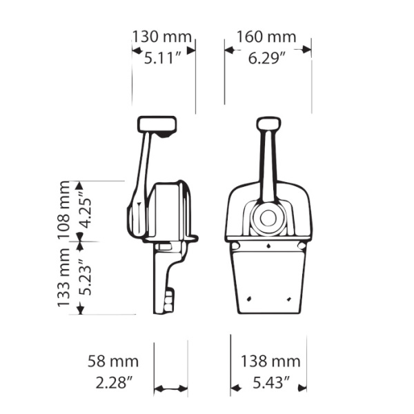 Контроллер горизонтального крепления с тримом, хромированный B76 от прозводителя 