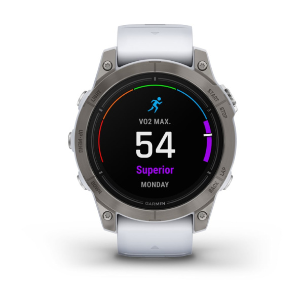 Garmin epix Pro (Gen 2) Sapphire Edition 47 мм, титановый, белый DLC, белый ремешок 010-02803-21 от прозводителя Garmin