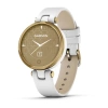 Garmin Lily - Classic Edition | Light Gold Bezel with White Case and Italian Leather Band