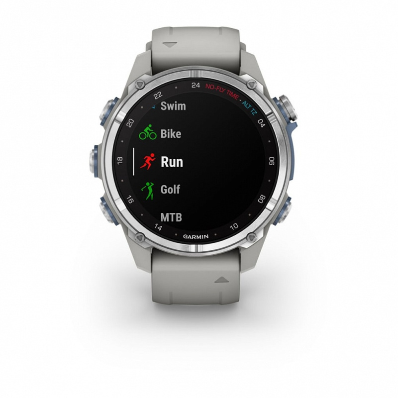 Garmin Descent Mk3 - 43 мм | steel/grey silicone band