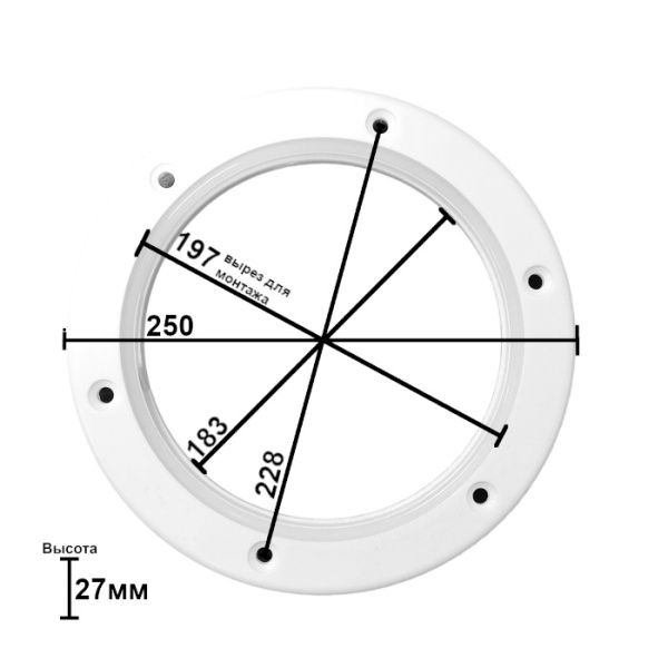 Крышка люка технологическая SUNFINE 183 мм, черная SF20313-2B от прозводителя SUNFINE MARIN