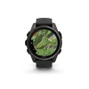 Garmin Fenix 8 - 43 мм AMOLED | Sapphire | Carbon grey DLC titanium with Black/pebble grey silicone band