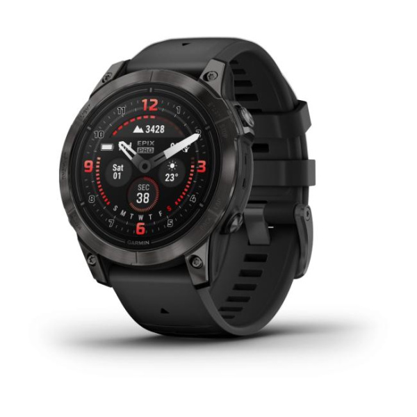 Garmin epix Pro (Gen 2) Sapphire Edition 47 мм, титановый, угольно-серый DLC, черный ремешок 010-02803-11 от прозводителя Garmin