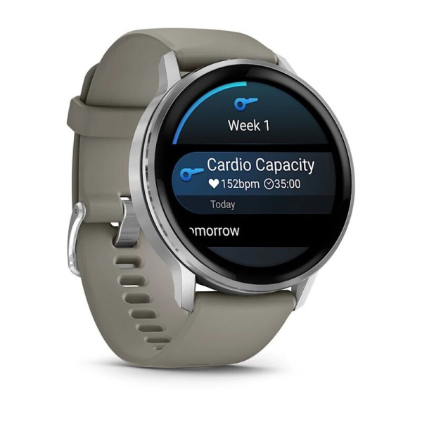 GARMIN VENU 4 – 45 mm Silver with Silver Gray Silicone Band 010-03014-01 010-03014-01 от прозводителя Garmin