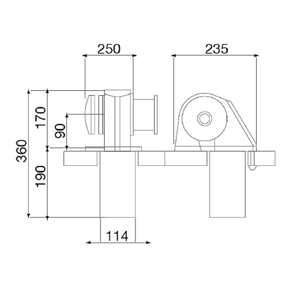 Лебедка якорная "OBI" с барабаном, 1000Вт, 12 В, цепь 8мм OB_1012_08D от прозводителя Italwinch