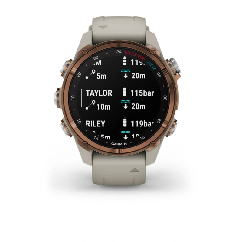 Garmin Descent Mk3i - 43 мм | Bronze PVD/French grey silicone band