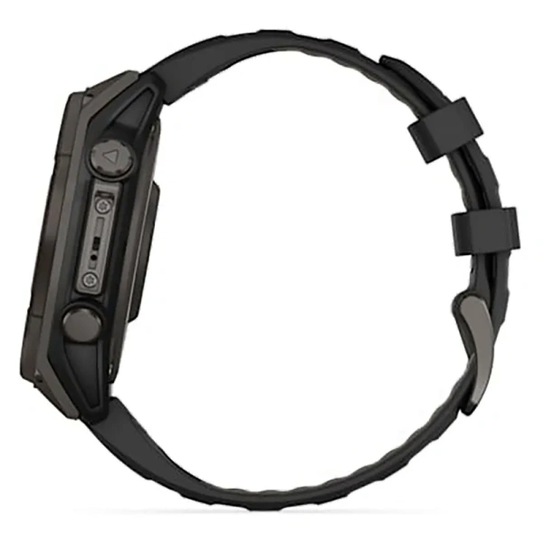 GARMIN FENIX 8 - 47 MM, SOLAR. SAPPHIRE CARBON GRAY DLC TITANIUM WITH BLACK/PEBBLE GRAY SILICONE 010-02906-11 010-02906-70 от прозводителя Garmin