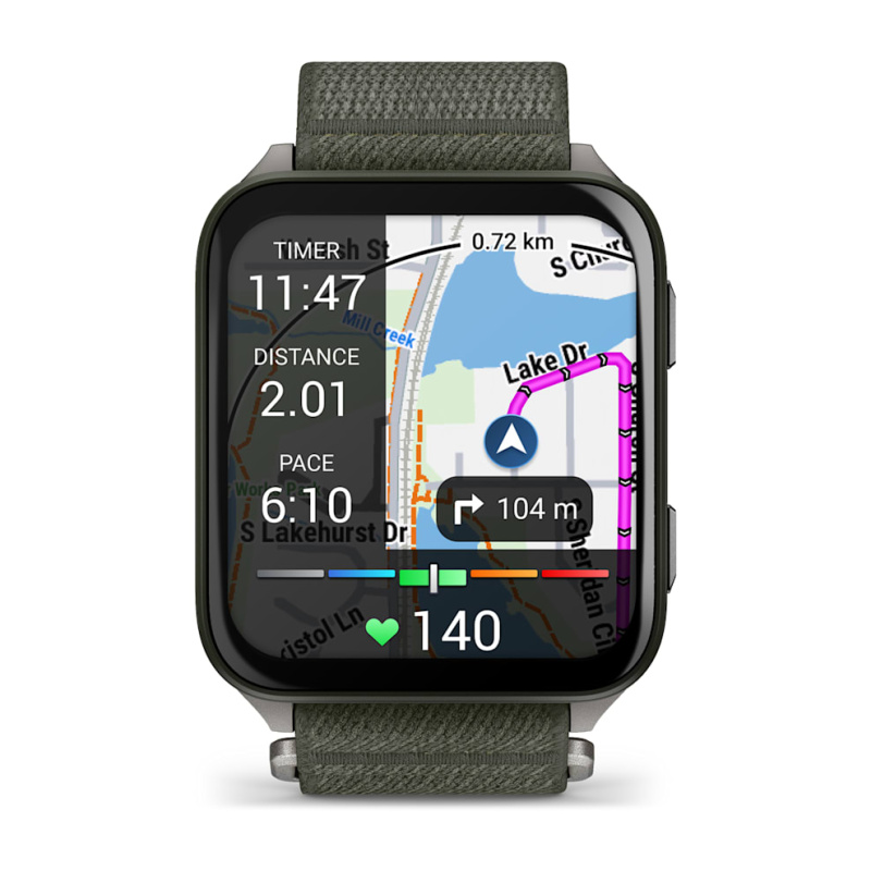 Garmin Venu X1 - | Moss with Titanium Caseback and Moss ComfortFit Nylon Band