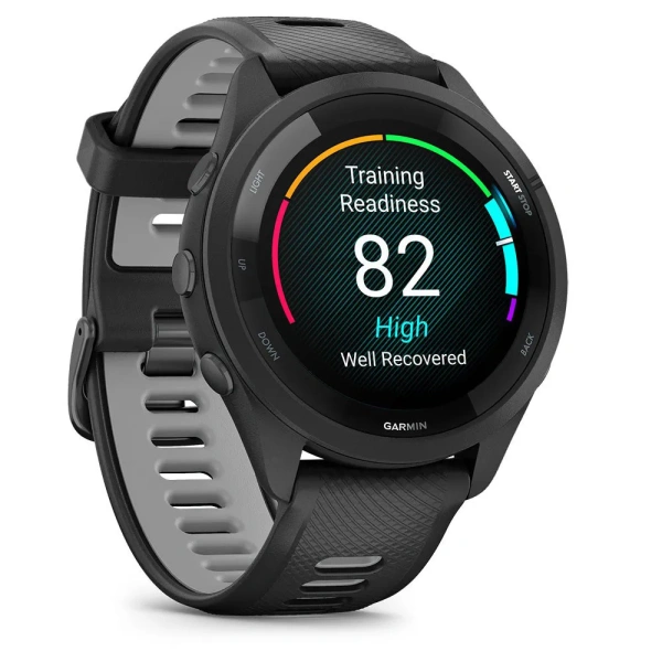 GARMIN FORERUNNER 265, Black Bezel and Case with Black/Powder Gray Silicone Band 010-02810-50 010-02810-50 от прозводителя Garmin