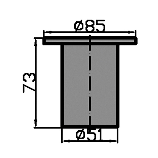 Горловина топливная 50мм, пластик C12694-N от прозводителя Easterner
