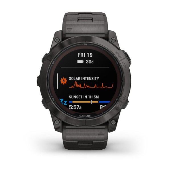 Garmin fenix 7X Pro Sapphire Solar Edition Титановый угольно-серый корпус с DLC-покрытием и титановым браслетом 010-02778-30 от прозводителя Garmin