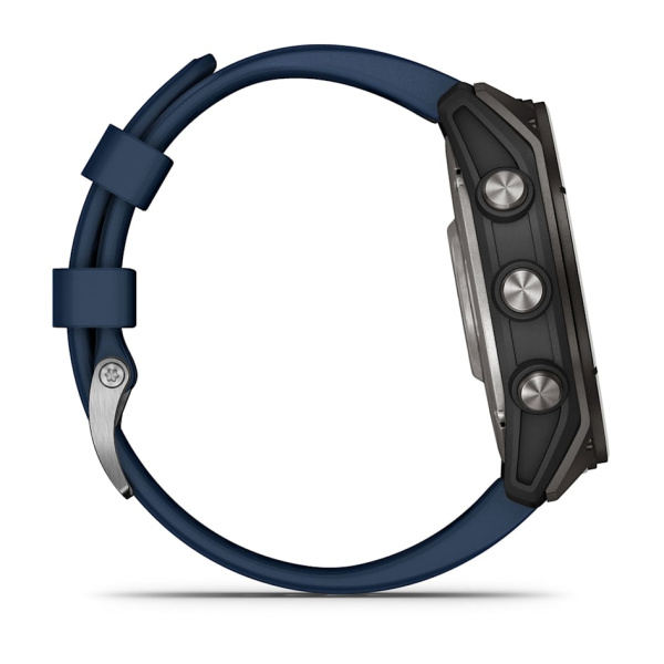 Garmin quatix® 8 - 51 мм, AMOLED, Sapphire, Titanium, синий силиконовый ремешок 010-02905-91 от прозводителя Garmin