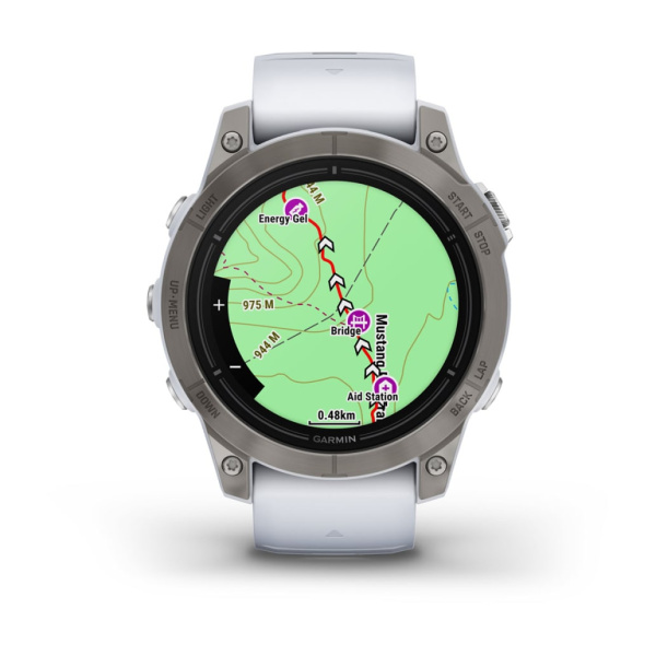 Garmin epix Pro (Gen 2) Sapphire Edition 47 мм, титановый, белый DLC, белый ремешок 010-02803-21 от прозводителя Garmin