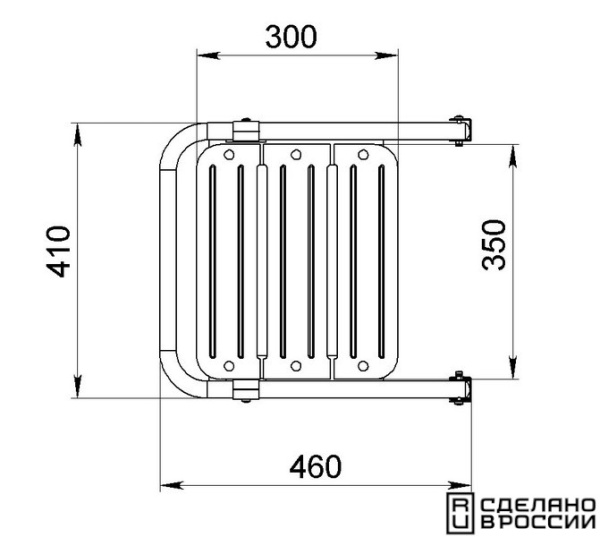 Платформа кормовая с трапом 2 ступени серые 040202GT от прозводителя Техномарин