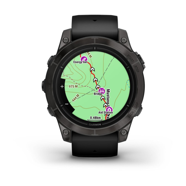 Garmin epix Pro (Gen 2) Sapphire Edition 47 мм, титановый, угольно-серый DLC, черный ремешок 010-02803-11 от прозводителя Garmin