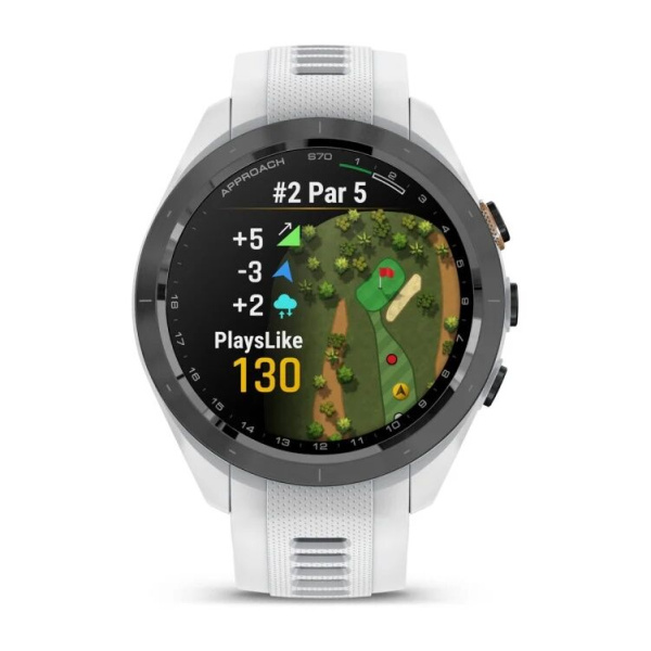 GARMIN APPROACH S70 42 MM - BLACK WITH WHITE SILICONE BAND 010-02746-10 010-02746-10 от прозводителя Garmin