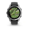 Garmin Fenix E - 47 мм AMOLED | Stainless steel with Black silicone band