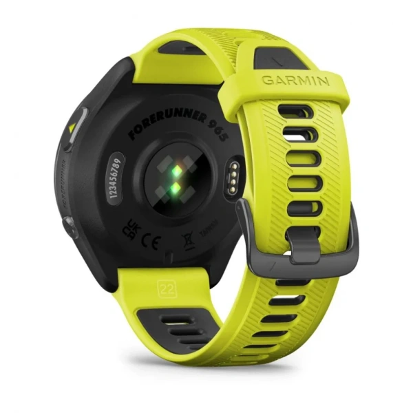 GARMIN FORERUNNER 965, Carbon Grey DLC Titanium Bezel with Black Case and Amp Yellow/Black Silicone Band  010-02809-82 010-02809-82 от прозводителя Garmin