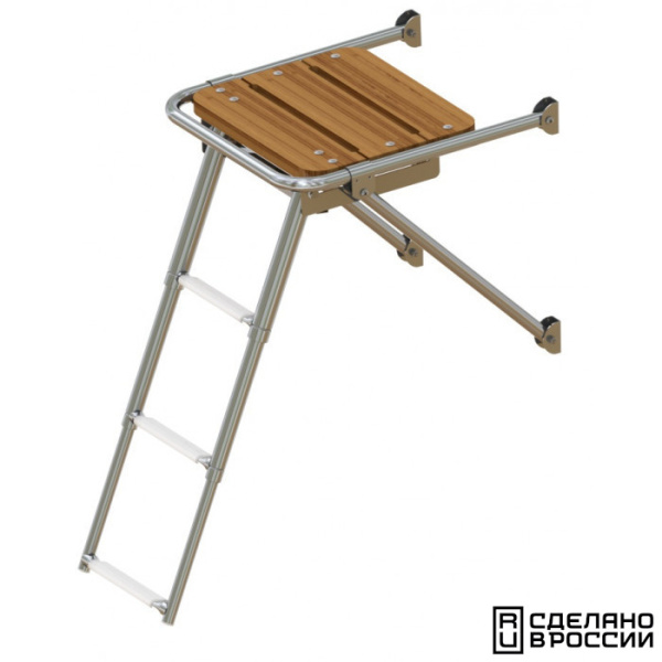 Платформа кормовая с трапом 3 ступени белые 040203WT от прозводителя Техномарин