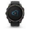 Garmin Fenix 8 - 51 мм SOLAR | SAPPHIRE | Carbon grey DLC titanium with Black/pebble grey silicone band