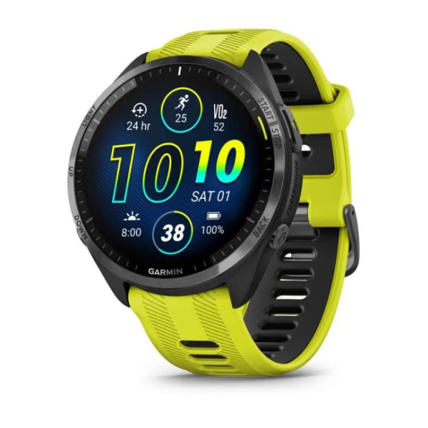Garmin Forerunner 965 черные, темно-серый DLC титановый безель, с желто-черным ремешком 010-02809-12 от прозводителя Garmin