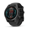Garmin Fenix E - 47 мм AMOLED | Slate grey steel with Black silicone band