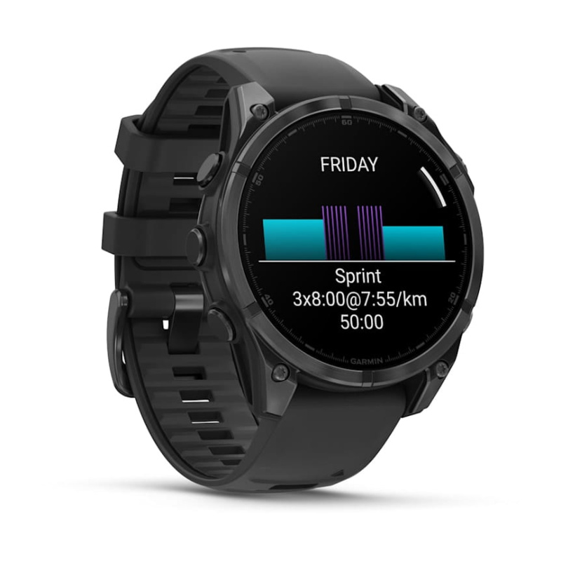 Garmin Fenix 8 - 47 мм AMOLED | Slate grey with Black silicone band